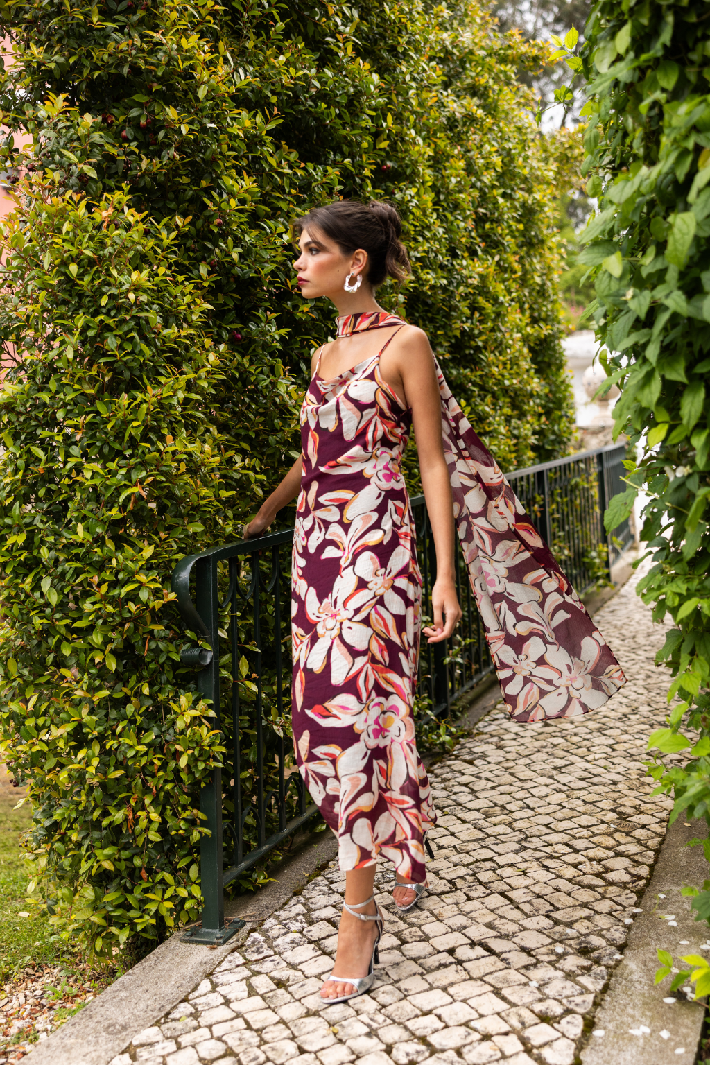 Contemporary floral occasion dress