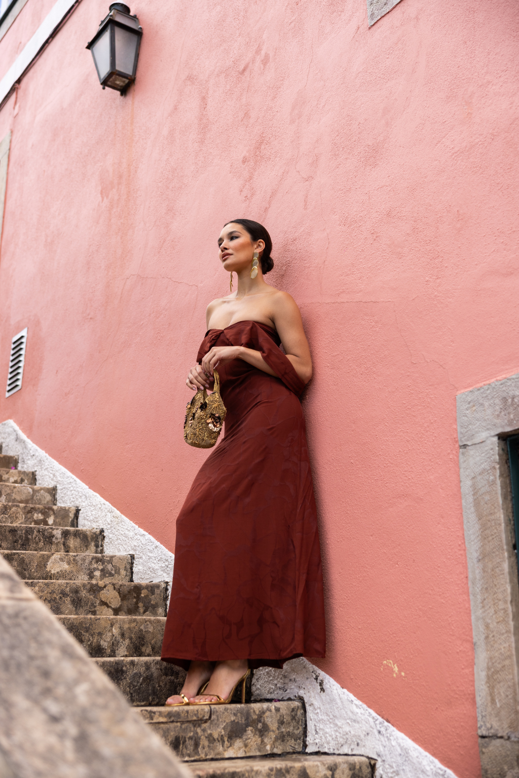 Panadura Dress, Mahogany | Wedding Guest Dress