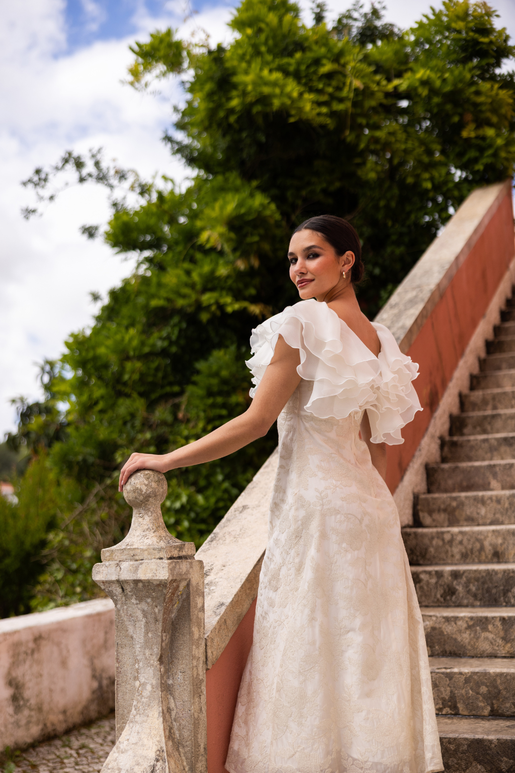 Weligama Dress, Embroidered Ivory