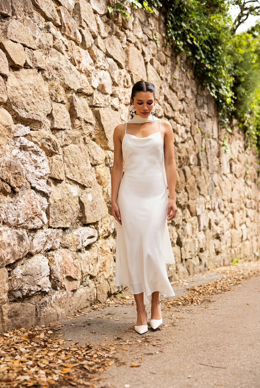 Jaffna Dress, White