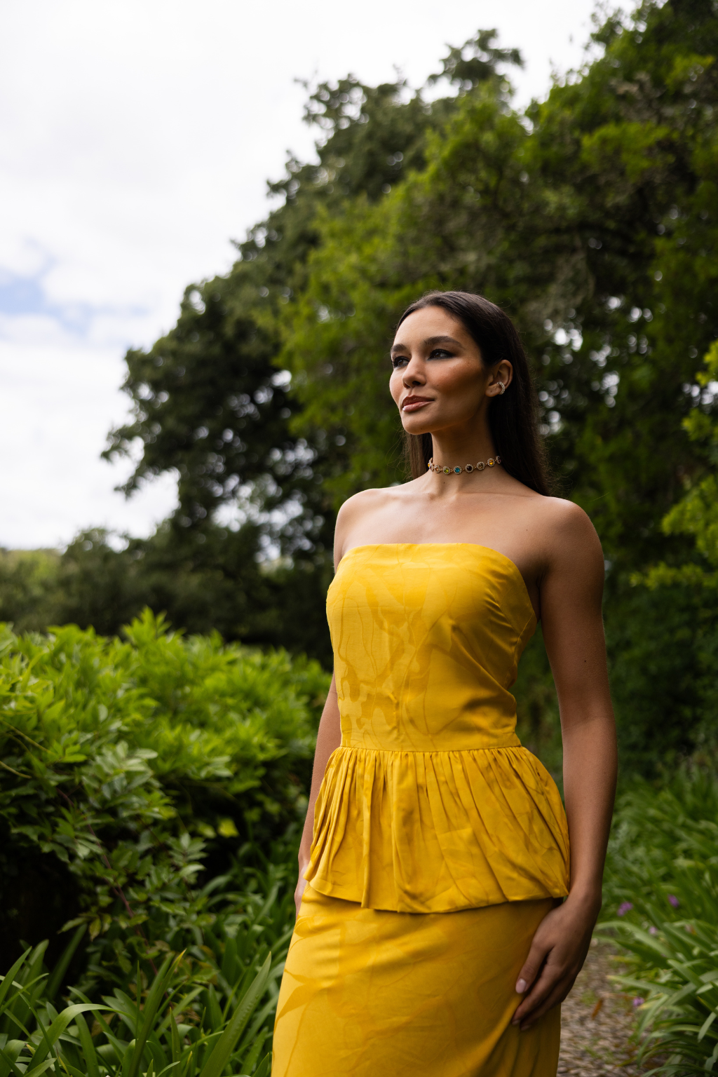 Matara Top, Golden Saffron Print