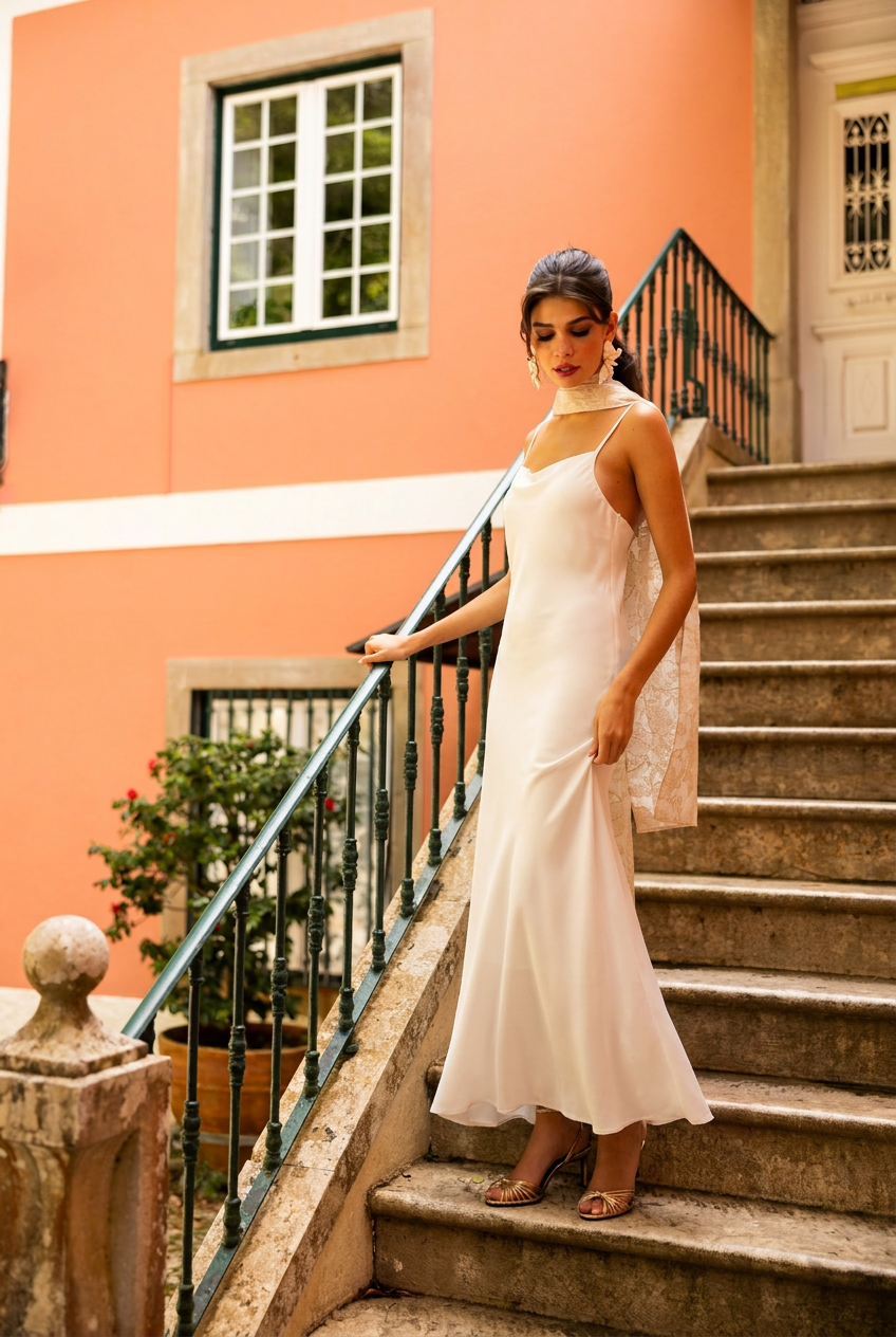 White bridal dress by NISIA