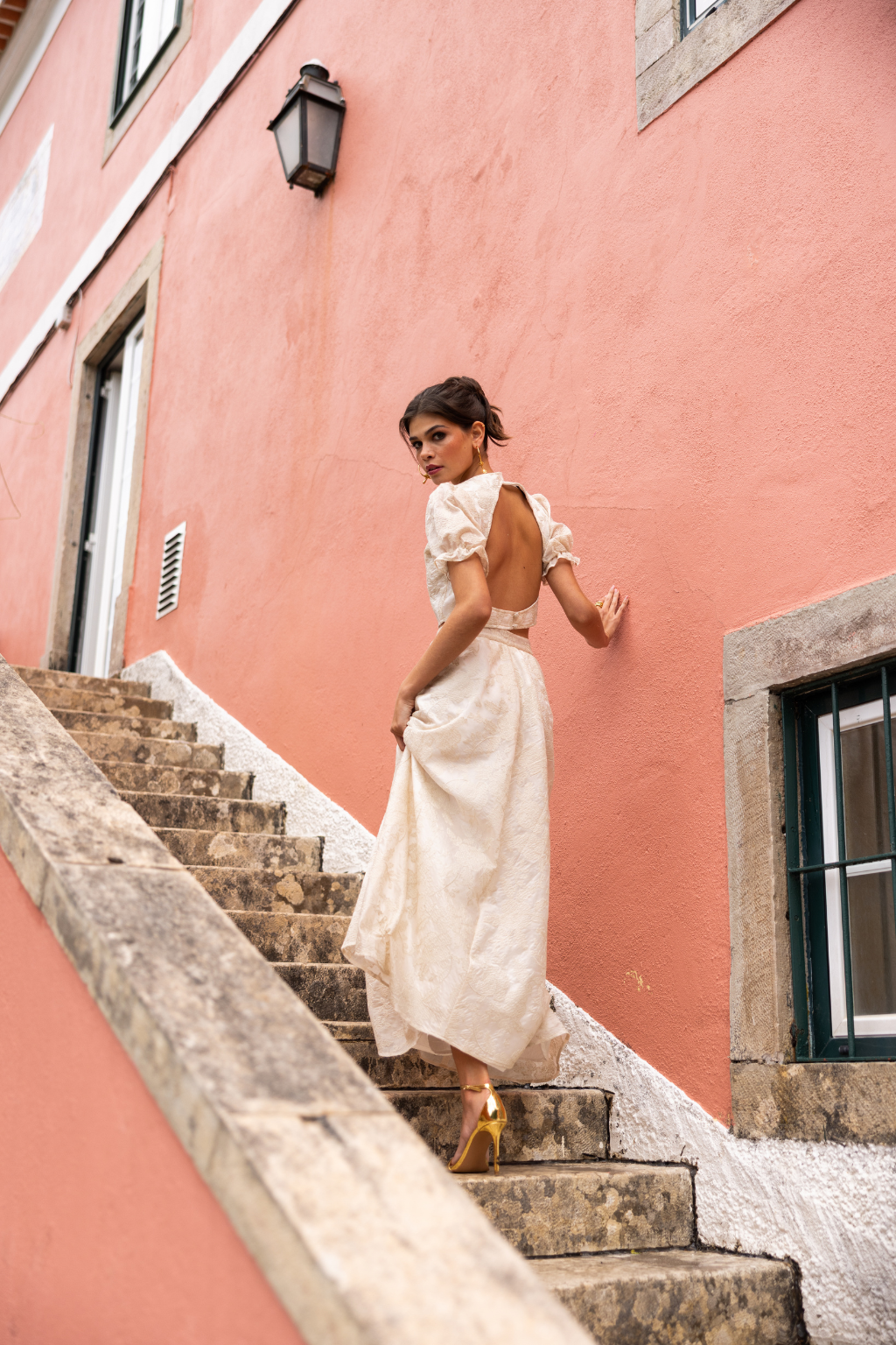 Colombo Top, Embroidered Ivory